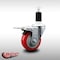 Service Caster 3.5'' SS Red Poly Swivel 1-3/8'' Expanding Stem Caster Total Lock Brake SCC-SSEXTTL20S3514-PPUB-RED-138 - alternate 2